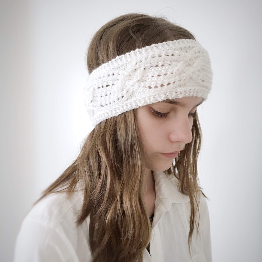 🌸 SPRING SALE 2 Headband for Women, White Knitted Handmade Winter Ear Warmers